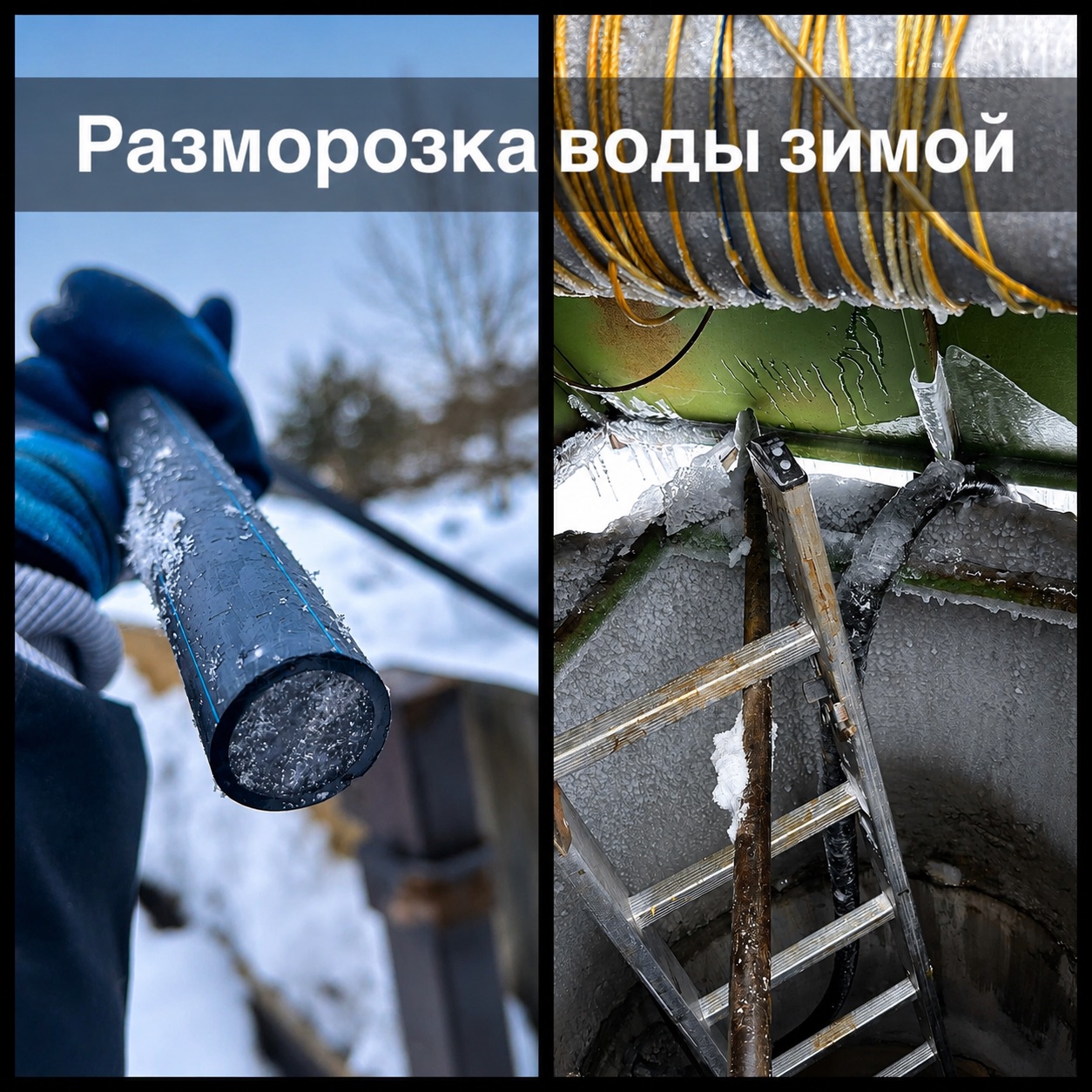 Разморозка воды зимой