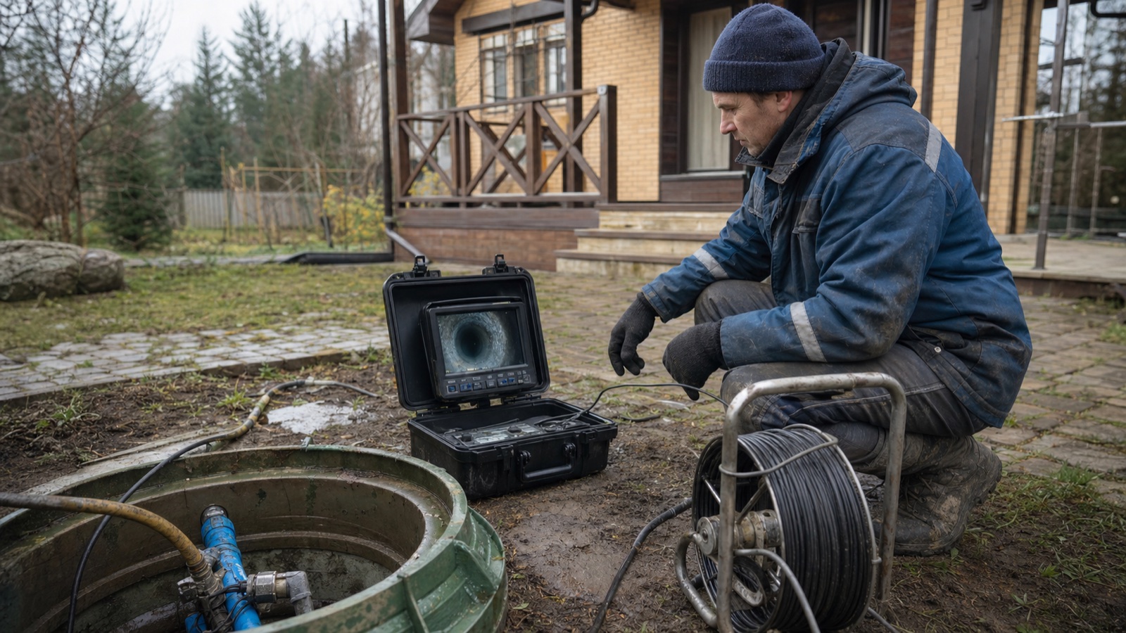 Видеодиагностика скважины камерой: работа специалиста на объекте