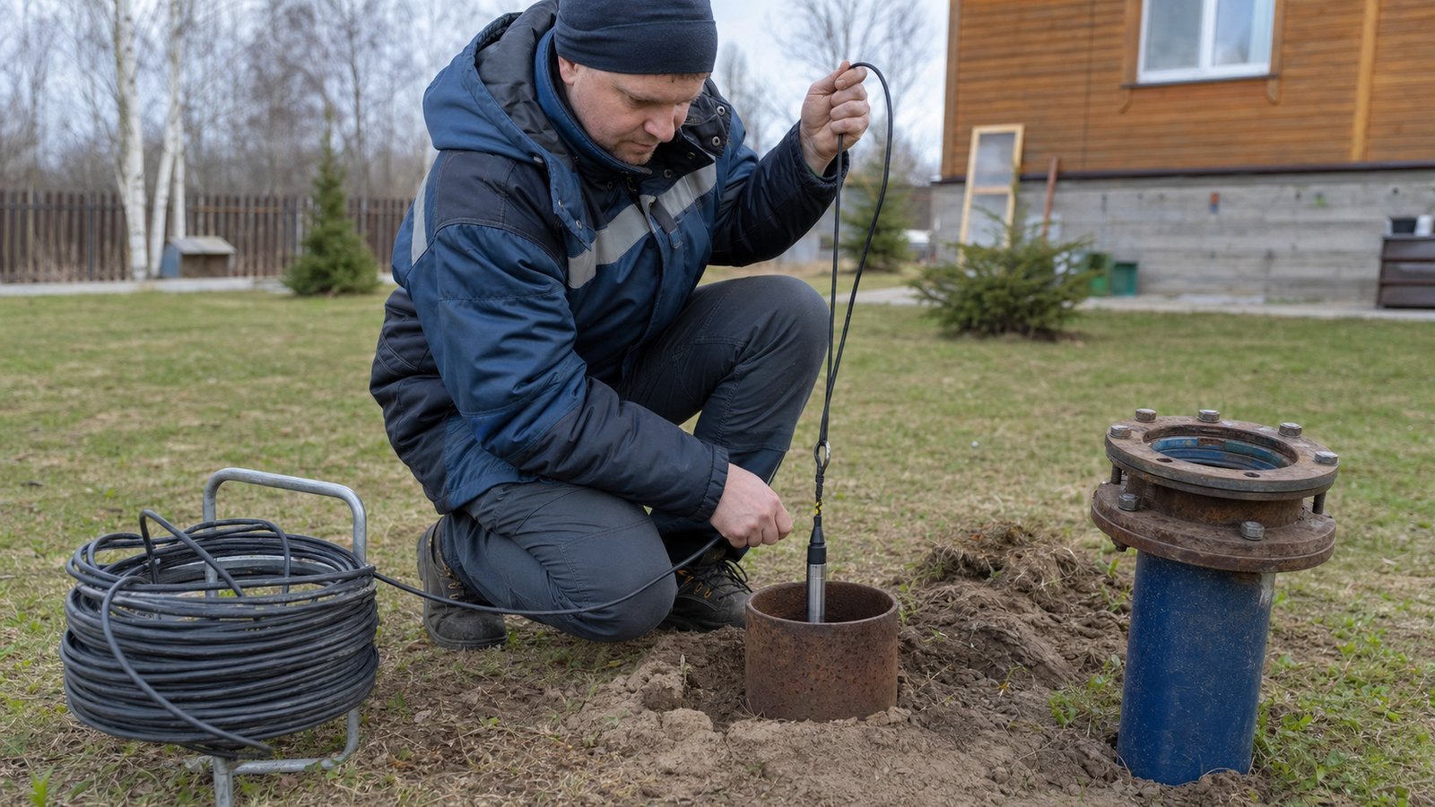 Статический уровень воды в скважине: работа специалиста на объекте