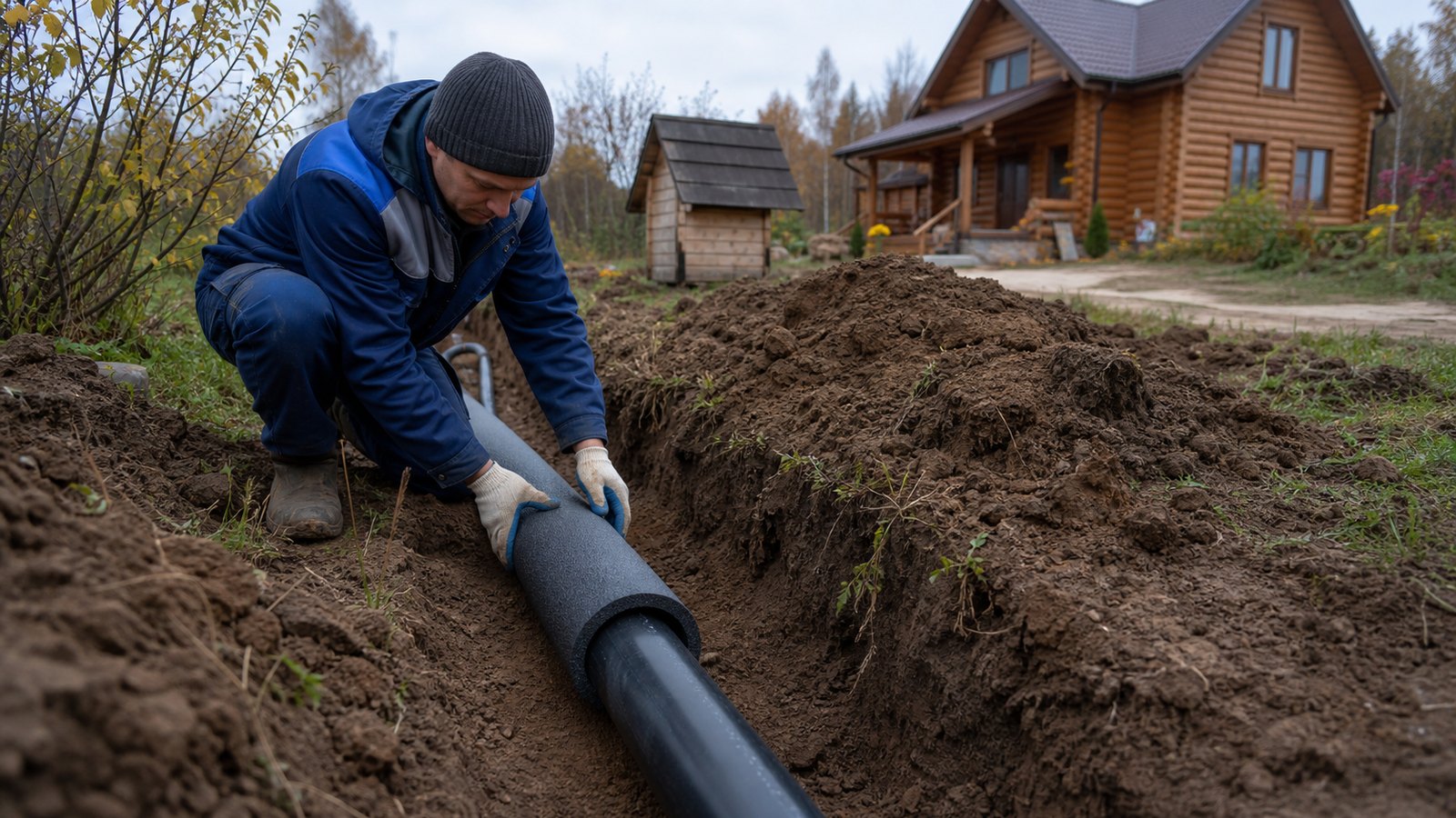 Как утеплить трубу от скважины к дому