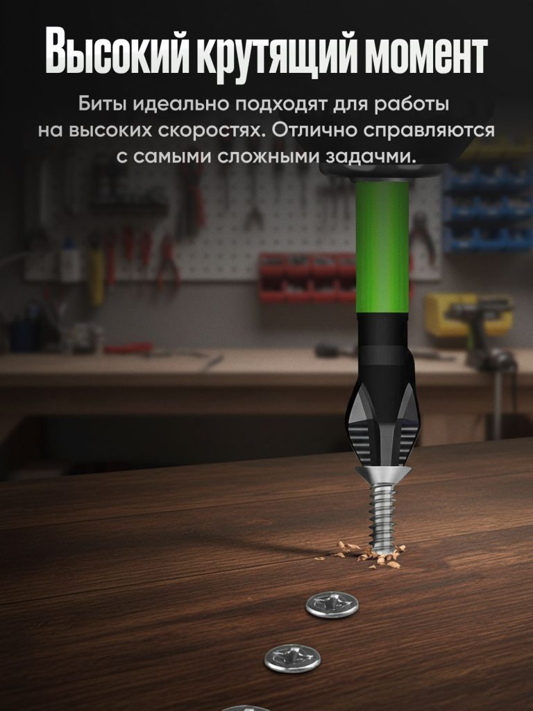Биты для шуруповерта магнитные торсионные ударные набор 6 шт PH2 PZ2 от 25 мм до 150 магнитных торсионных ударных бит для шуруповёрта / 6 бит от 25 мм до 150 мм под патрон PH2
